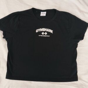 Gymshark Black Tee with White Logo